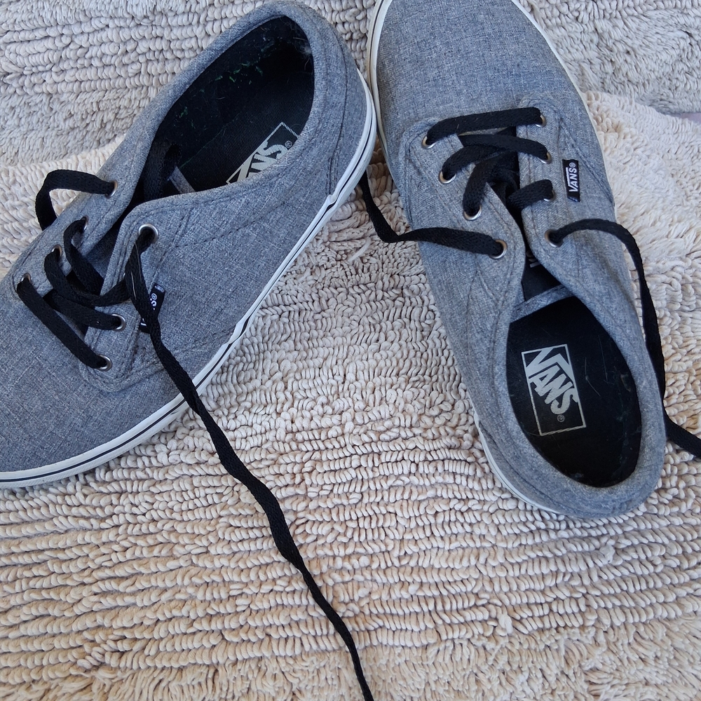 Vans Kids Gray Canvas Sneakers